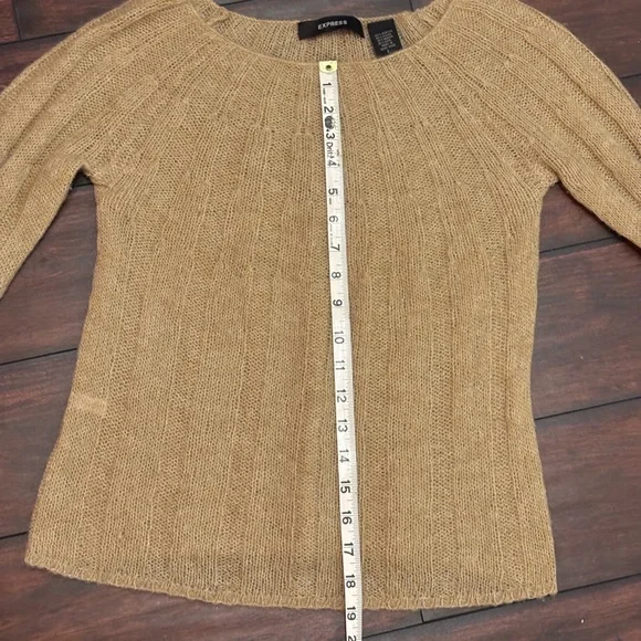 Express Camel Crew Neck Sweater - Picture 7 of 7